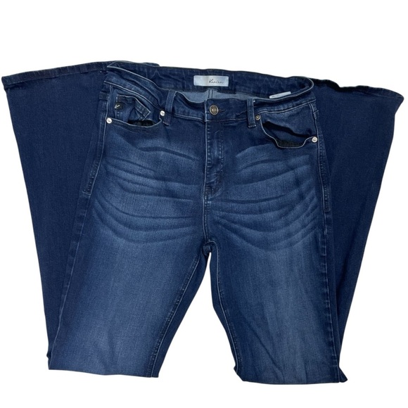 KanCan Dark Blue Estilo Flare Jeans Size 13 - Picture 1 of 4